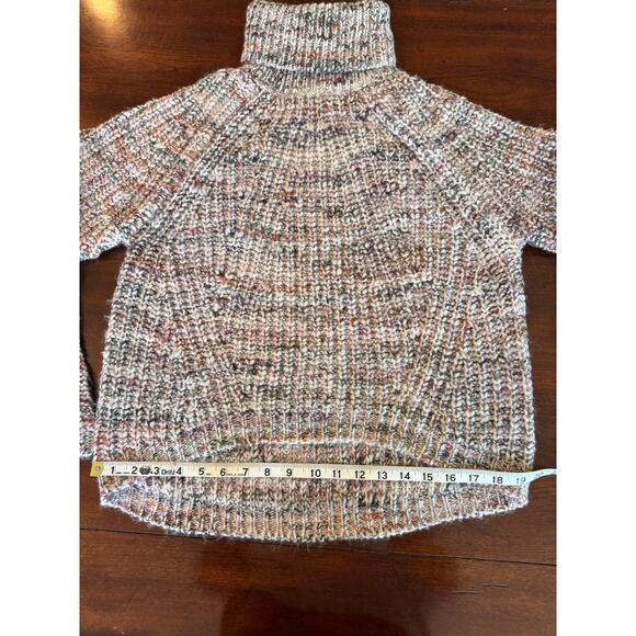 NWOT LINED Brand Luxie Marled Multicolor Knit Wool Blend Turtleneck Sweater XS - Picture 7 of 7